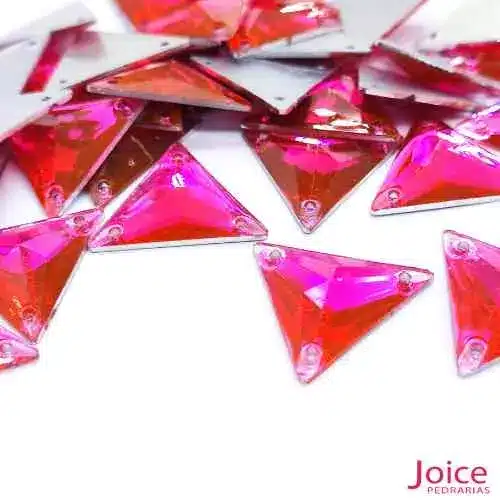 pink-031 Chaton Resina Triangulo Com Furo 22mm C/300-unidades - Imagem 9