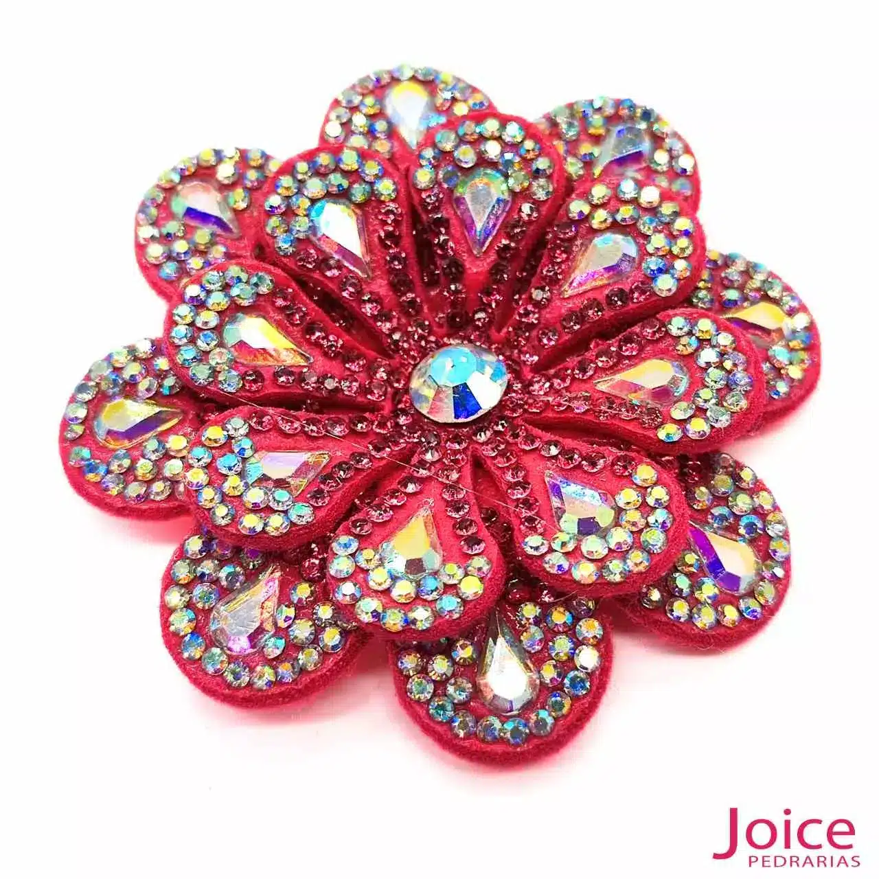 pink Aplique Flor Com Strass De Cristal 60mm C/10-Unidades Ref:22-787 - Imagem 8