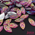 Chaton Resina Navete Pavão Base Reta 7mm x 15mm C/300 unidades - Imagem 5