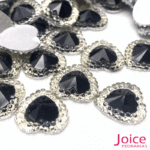 Açucarado Coração  Resina 15mm Em Volta Com Cristal C/270Pç +-