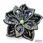 Aplique Flor Com Strass De Cristal 70mm C/10-Unidades Ref:19-562