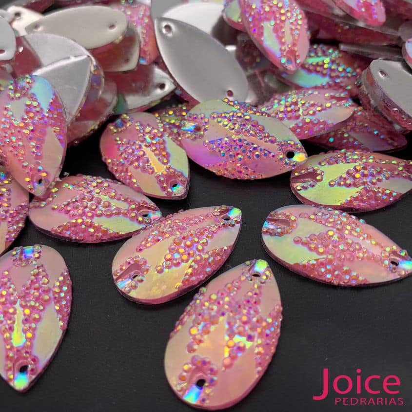 xr:d:DAFZzEEE1jI:133,j:3400136845,t:23020917 Chaton Gota Resina Cascalho Base Reta Com Furo 15mm X 26mm C/200unidades - Imagem 4