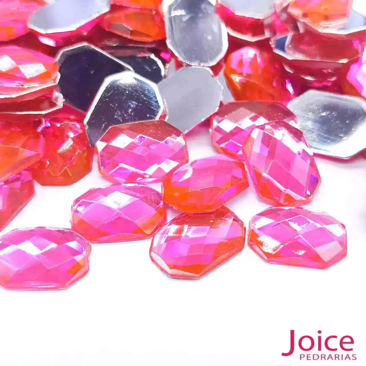 rosa-chiclete Retângulo Acrílico 10mm X 14mm C/1000Unidades - Imagem 34