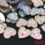 Chaton Resina Coração Pavão Base Reta 14mm C/300 unidades - Imagem 7