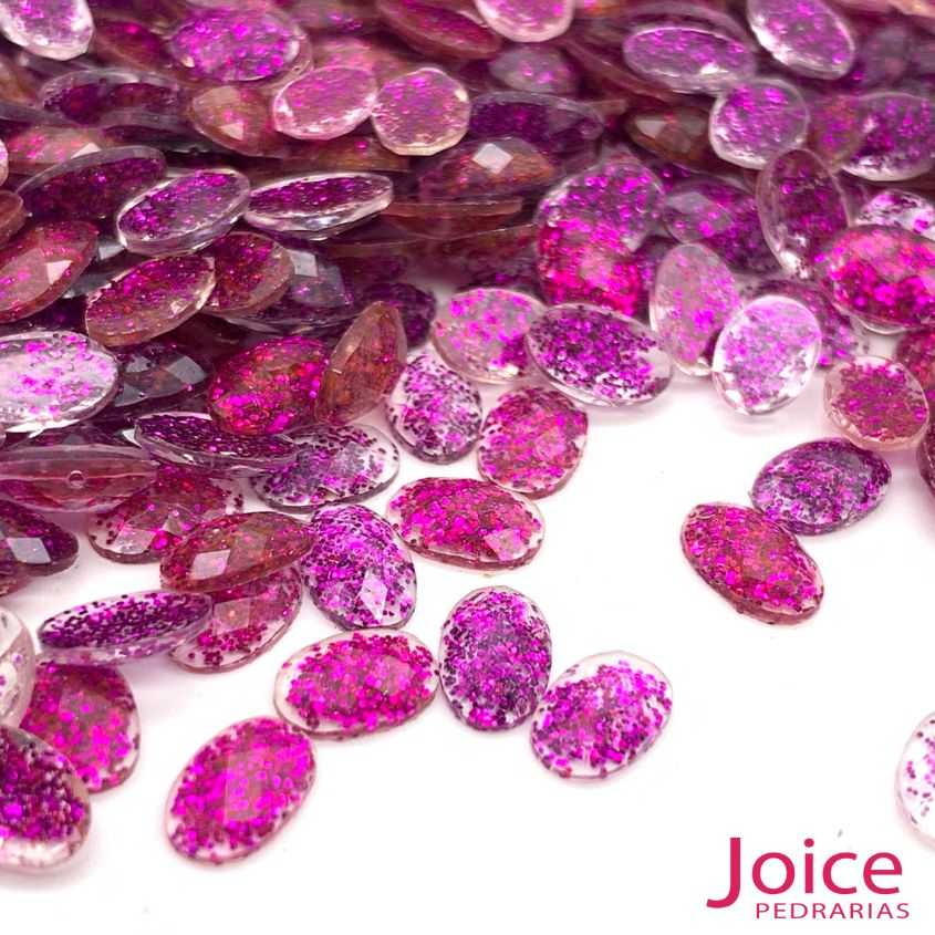 xr:d:DAFGNWkptiU:160,j:3070723788513600374,t:23062712 Oval Com Glitter Sextavado  4mm X 6mm c/10000Un - Imagem 1