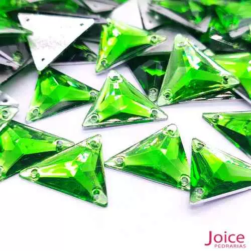 verde-074 Chaton Resina Triangulo Com Furo 22mm C/300-unidades - Imagem 7