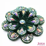 Aplique Flor Com Strass De Cristal 60mm C/10-Unidades Ref:22-787