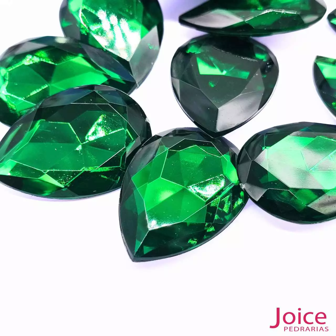 verde-escuro Gota Base Irregular Acrilico 30mm x 40mm c/50Unidades - Imagem 10