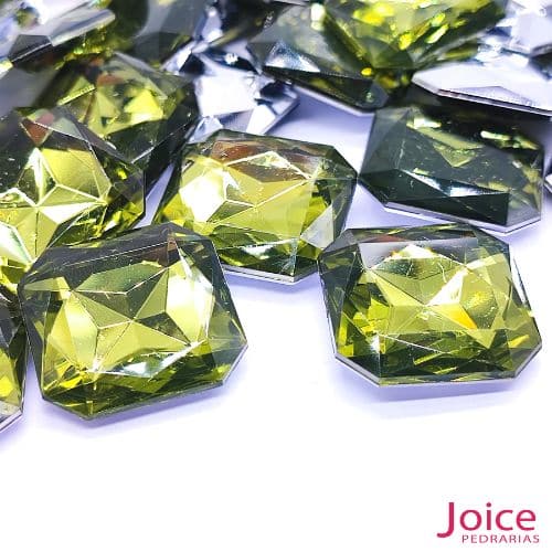 verde-musgo Quadrado Base Irregular Acrilico 23mm x 23mm c/100Unidades - Imagem 29