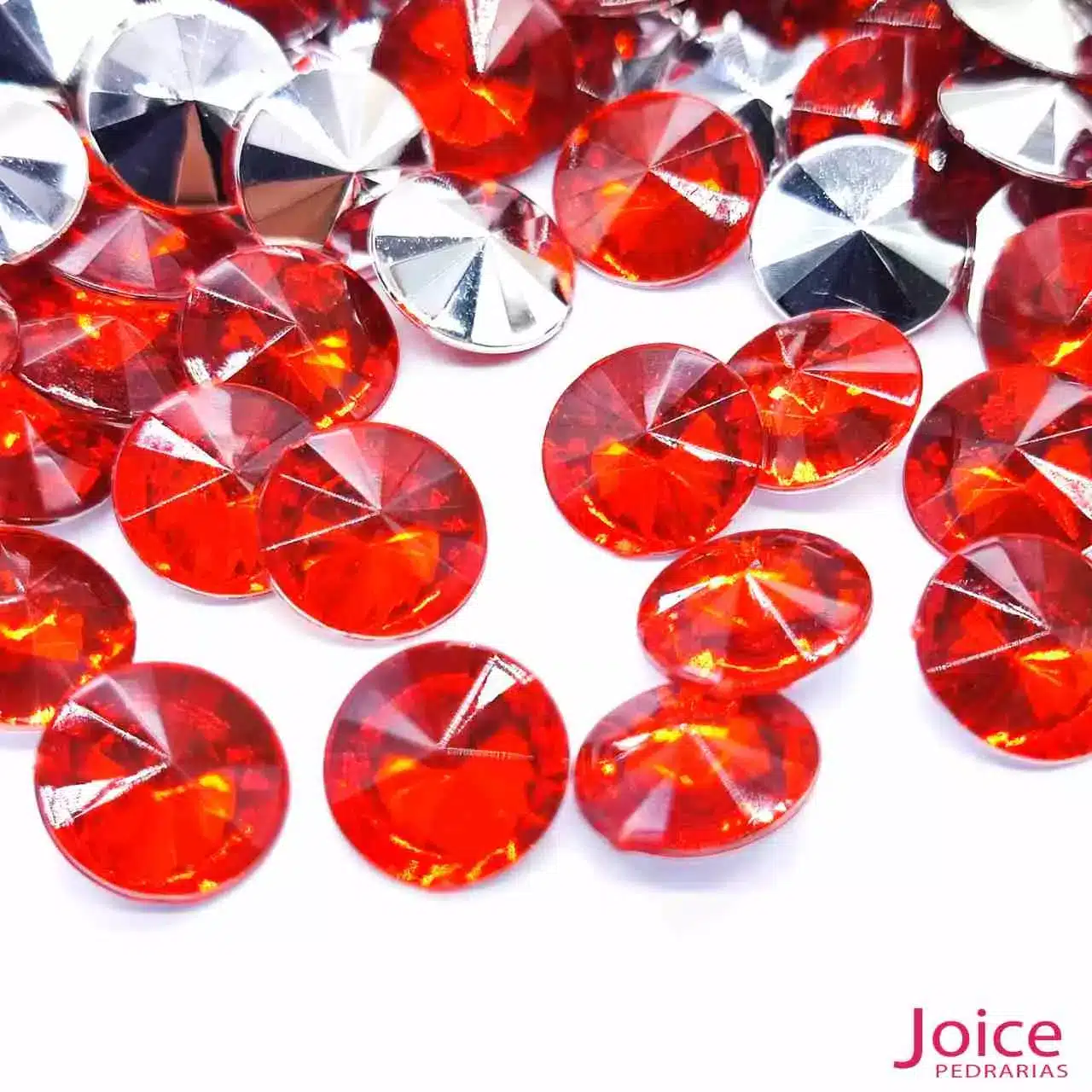 vermelho-3 Chaton 10mm Acrílico Base Irregular C/1000Unidades - Imagem 28