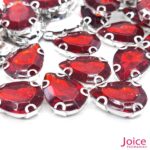 Pedra Engrampada Gota 18mm X 25mm Com Base De Aço C/100-Unidades - Imagem 3