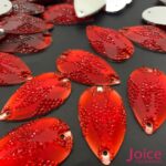 Chaton Gota Resina Cascalho Base Reta Com Furo 21mm X 36mm C/100unidades - Imagem 7