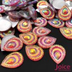 Chaton Resina Gota Pavão Base Reta 13mm x 18mm C/300 unidades - Imagem 8