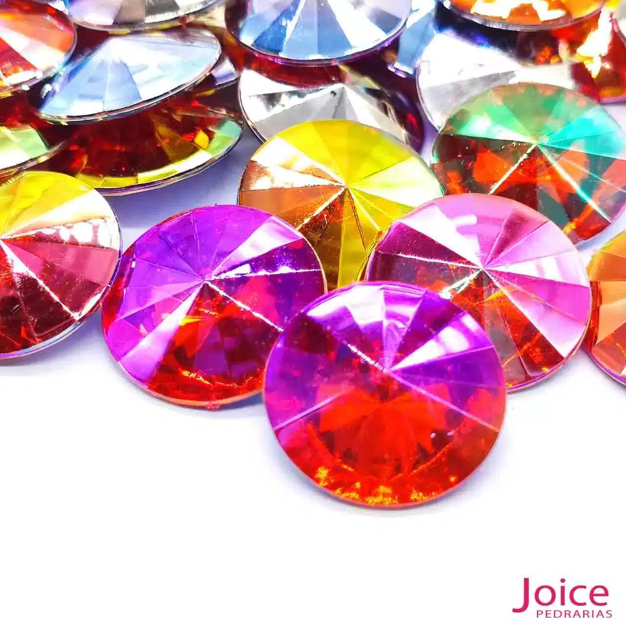 vermelho-ab Chaton 25mm Base Irregular Acrílico Com 100Unidades - Imagem 14