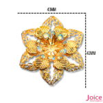 Tag Flor Com Strass De Metal 43mm C/50-Unidades