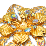 Tag Flor Com Strass De Metal 43mm C/50-Unidades - Imagem 3