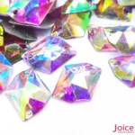 Chaton Resina AB Com Formato Irregular Base Reta Com Furo 16mm × 21mm C/500unidades