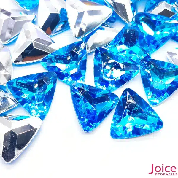 15370043278-azul-turquesa-40-1.webp Chaton Triangulo Acrílico Base Irregular 23mm x 23mm C/100-Unidades - Imagem 3