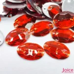 Chaton Oval Resina Base Reta Com Furo 17mm X 24mm C/300-Unidades - Imagem 4