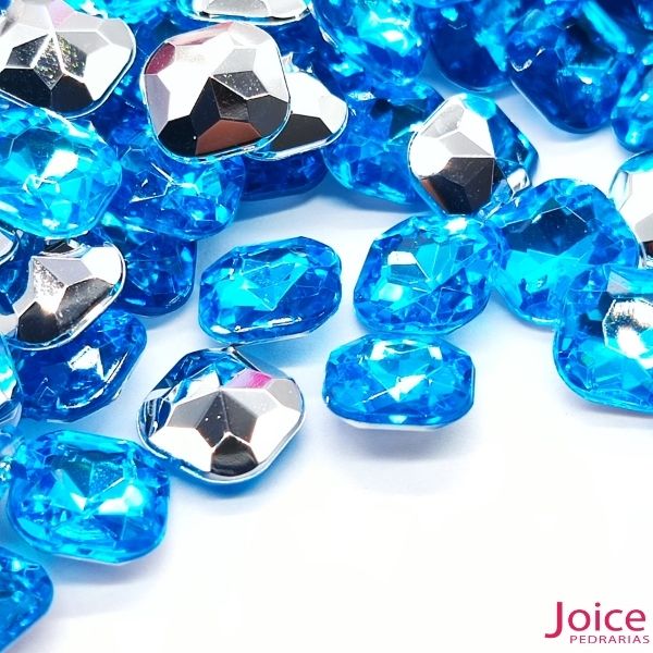 azul turquesa 40 Quadrado Base Irregular Acrilico 10mm x 10mm C/1000-Unidades - Imagem 7