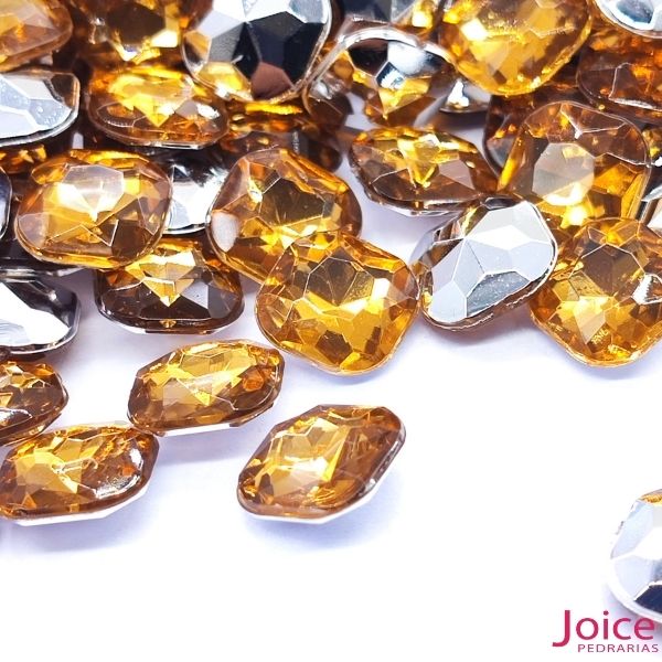 caramelo 26 Quadrado Base Irregular Acrilico 10mm x 10mm C/1000-Unidades - Imagem 9