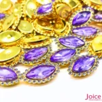 Navete Cristal Imitação Swarovski Vidro Com Strass Base Dourada C/200-unidades(APROX) - Imagem 5