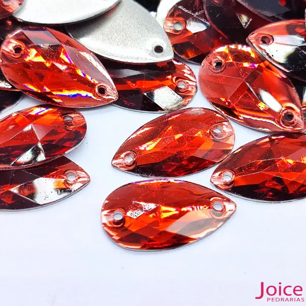 marsala 16 Gota Resina Base Reta 13mm X 22mm Com Furo C/500Unidades - Imagem 12
