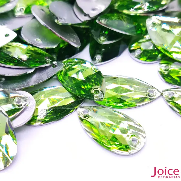 peridot 35 Gota Resina Base Reta 13mm X 22mm Com Furo C/500Unidades - Imagem 13