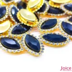 Navete Cristal Imitação Swarovski Vidro Com Strass Base Dourada C/200-unidades(APROX) - Imagem 6